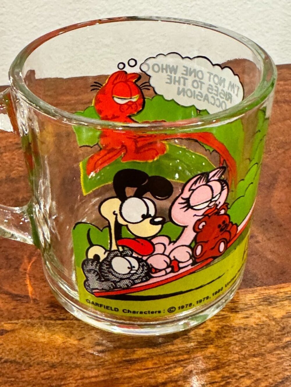 Vintage 1978 McDonald’s Garfield Glass Mugs Set of 4 in Excellent Condition - Picture 4 of 16